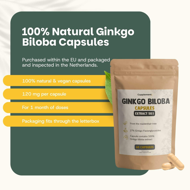 Ginkgo Biloba extract capsules goyu supplement superfood