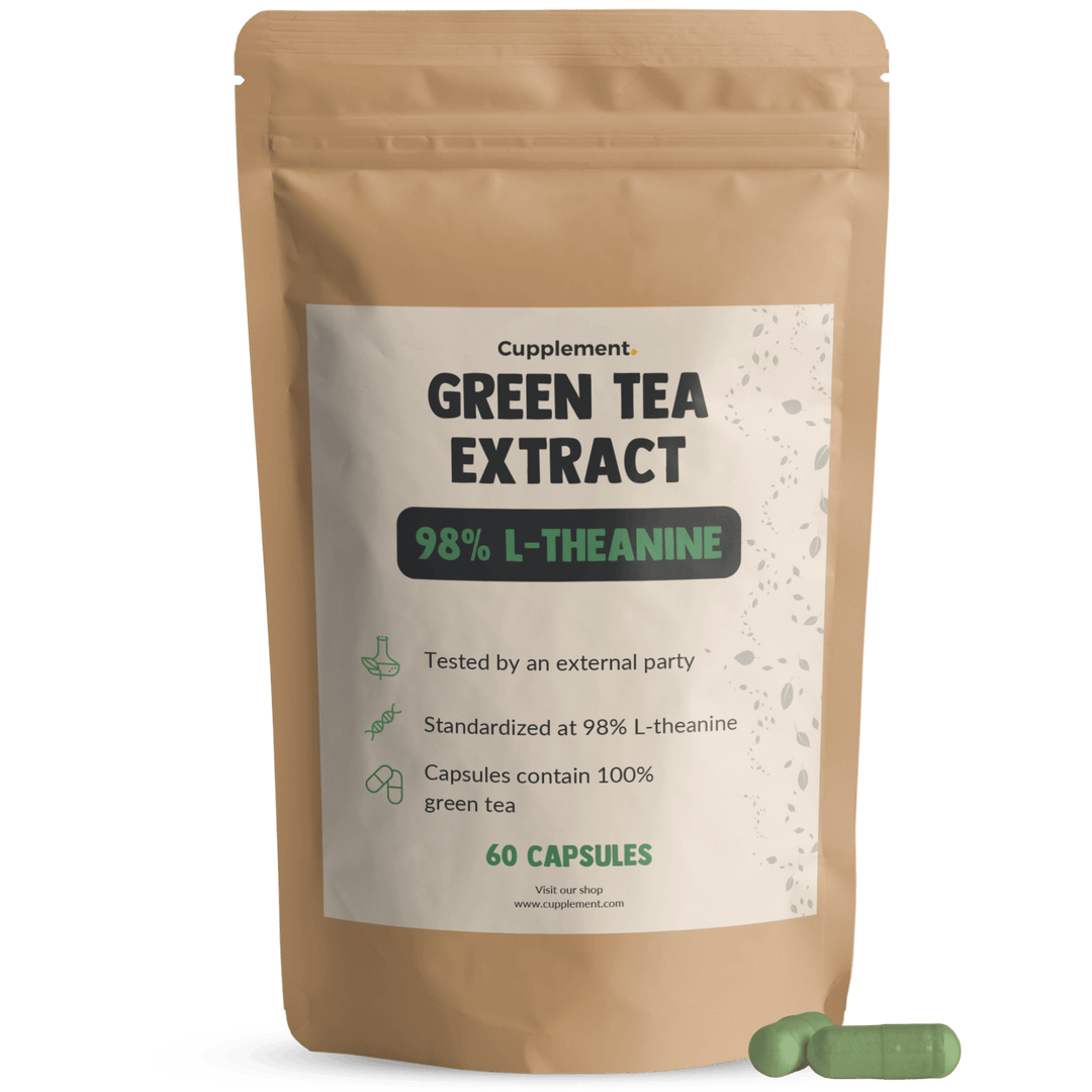 Green Tea Extract 98% L-Theanine Capsules Cupplement Supplement Superfood