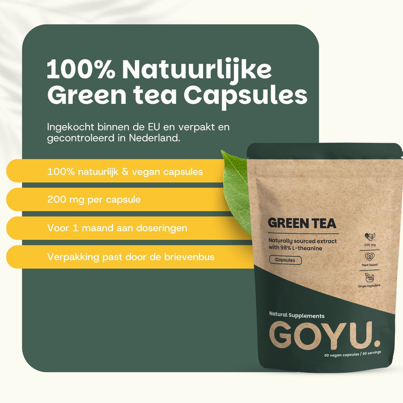 Groene thee Extract Capsules 200 mg (L-Theanine)
