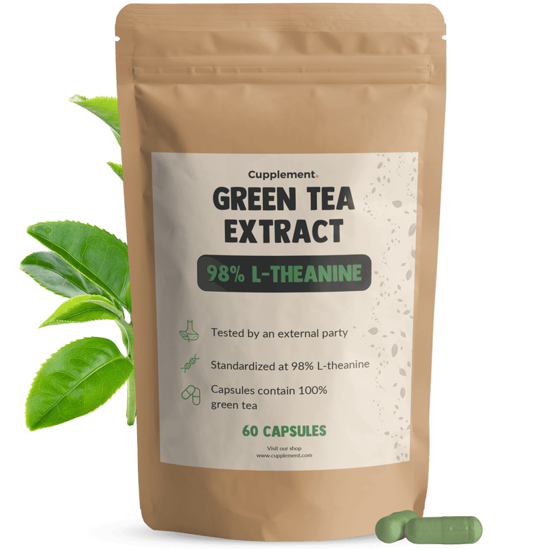 Green tea extract L-theanine capsules goyu supplement superfood