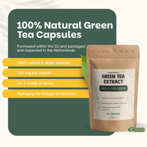 Green tea extract L-theanine capsules goyu supplement superfood