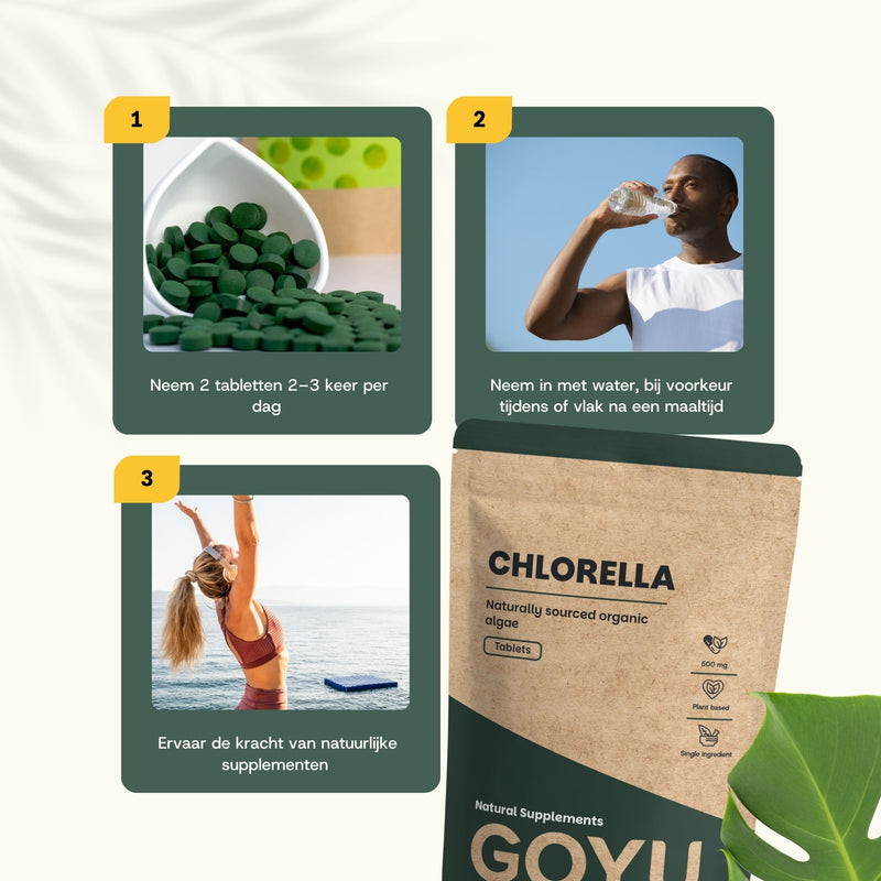 Biologische Chlorella tabletten goyu superfood supplement
