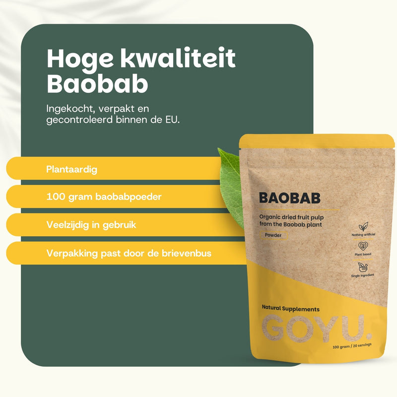 Biologisch Baobab poeder goyu superfood supplement