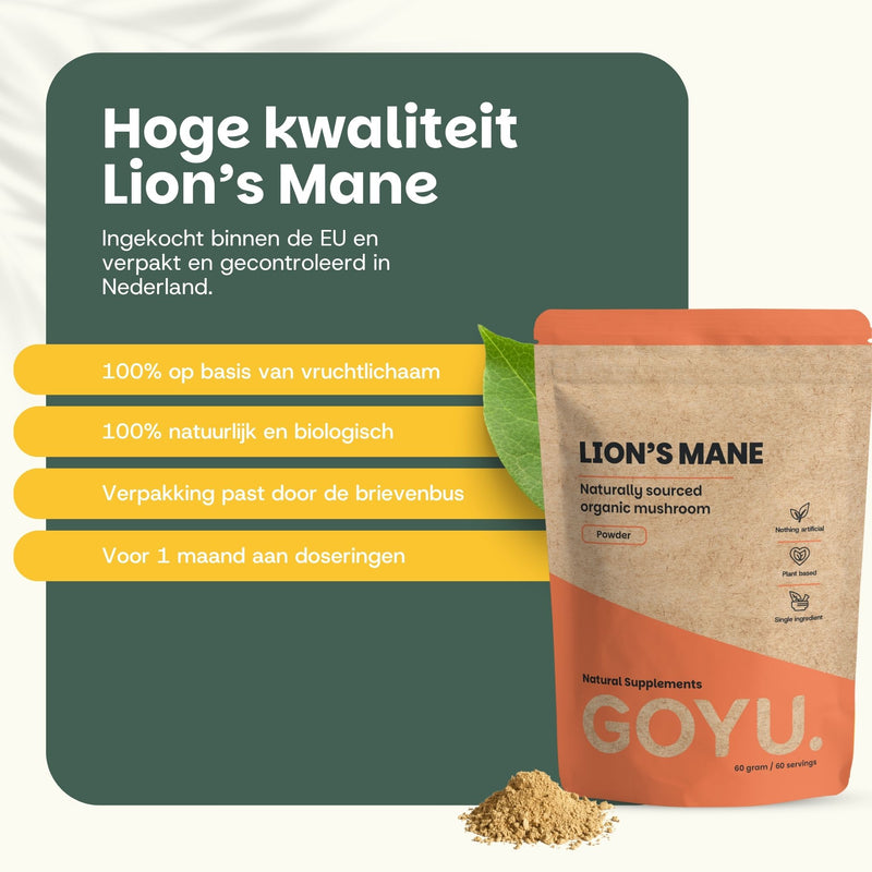 Lions Mane poeder goyu superfood supplement