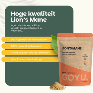 Lions Mane poeder goyu superfood supplement