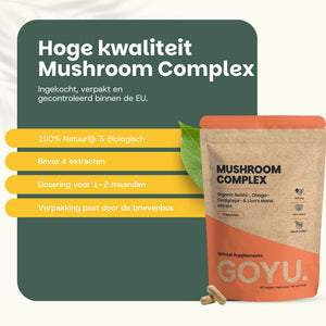 Biologische Paddenstoel complex extract capsules goyu superfood supplement