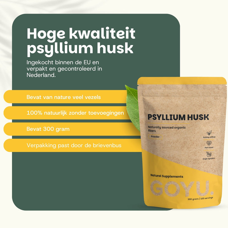 Biologisch Psylliumvezels poeder goyu superfood supplement