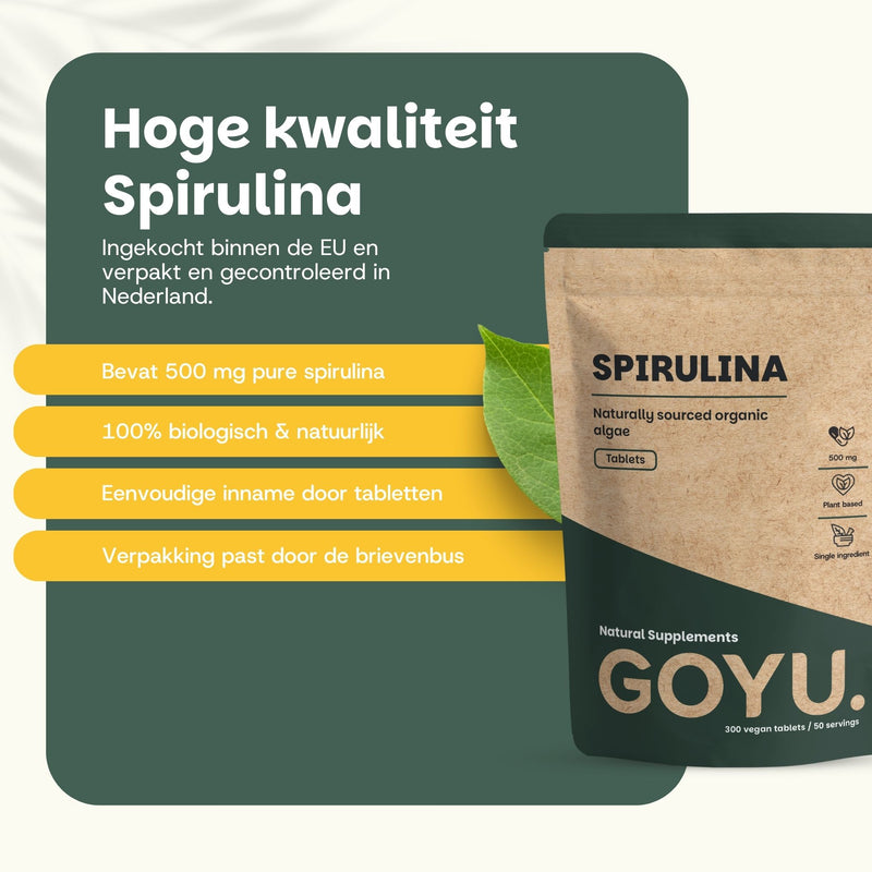 Spirulina tabletten goyu supplement superfood