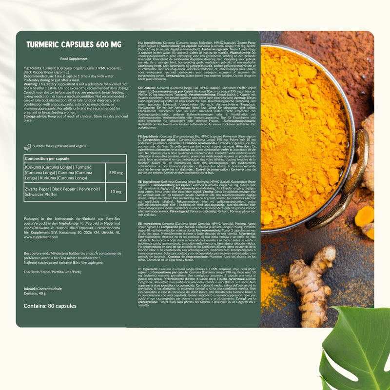 Kurkuma capsules goyu supplement superfood