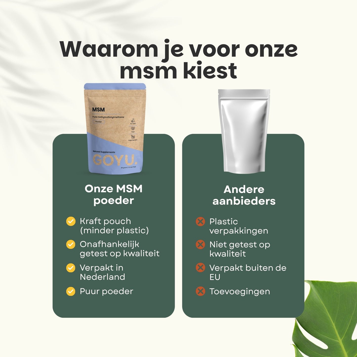 MSM poeder goyu superfood supplement