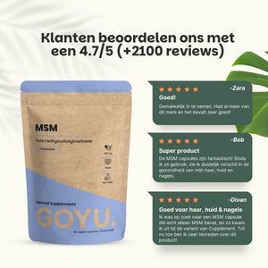 MSM capsules goyu superfood supplement