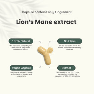 Lions Mane extract capsules goyu superfood supplement