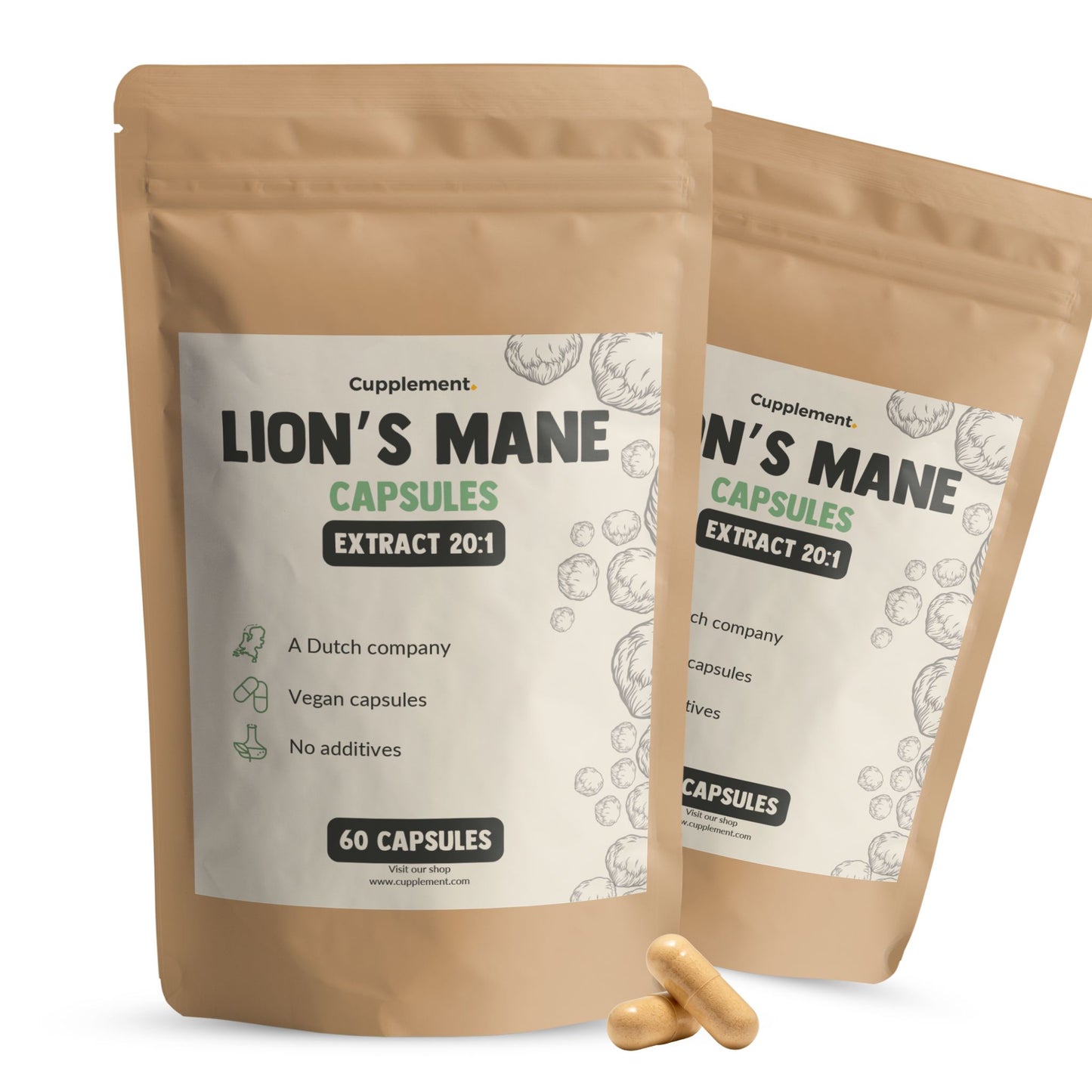 Lions Mane extract capsules goyu superfood supplement