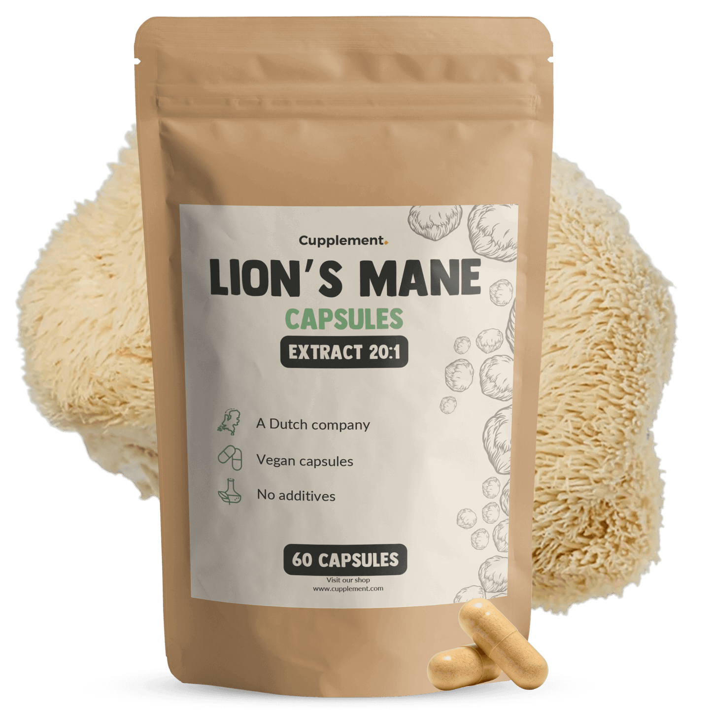 Lions Mane extract capsules goyu superfood supplement