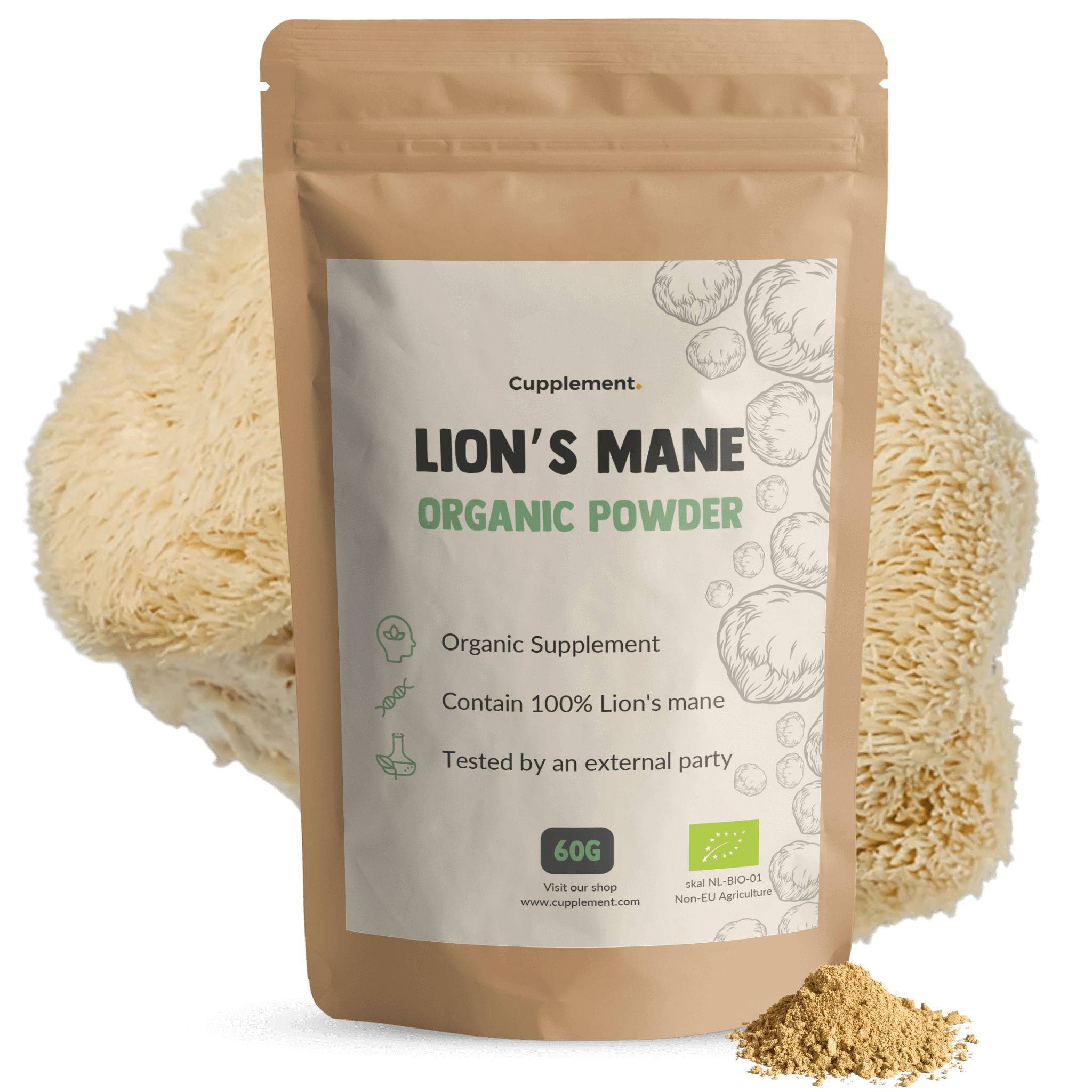 Lion's Mane Poeder Biologisch
