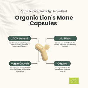Lions mane capsules goyu supplement superfood