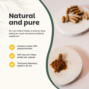 Lions mane capsules goyu supplement superfood