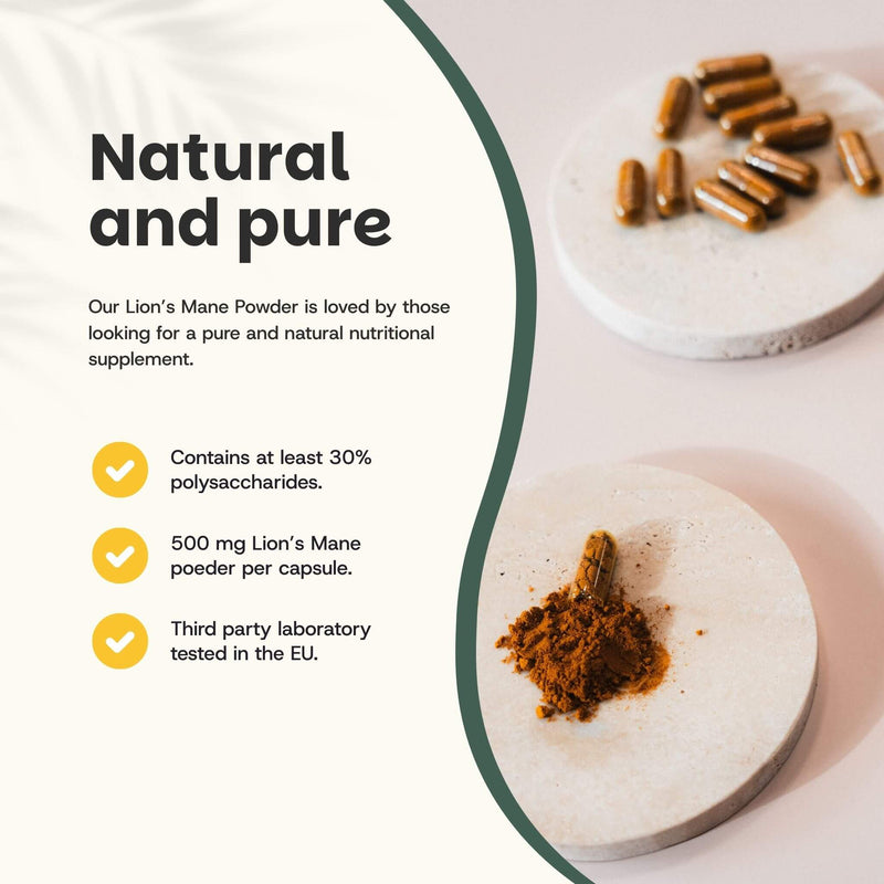 Lions mane capsules goyu supplement superfood