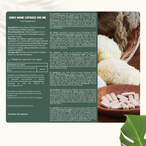 Lions mane capsules goyu supplement superfood