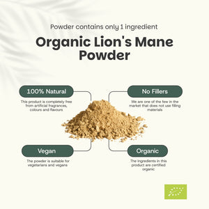 Lions mane powder goyu supplement superfood