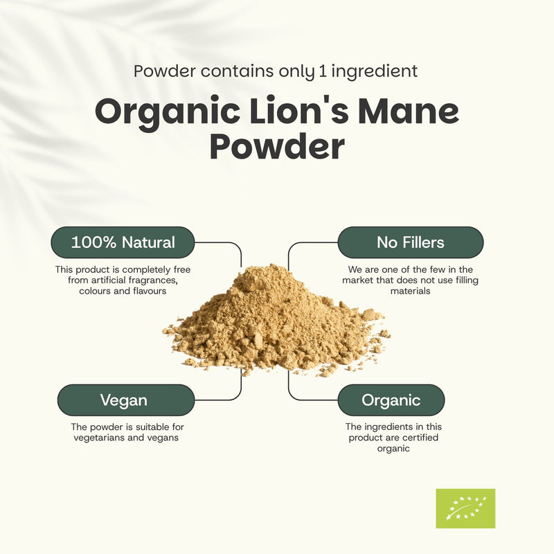 Lions mane powder goyu supplement superfood
