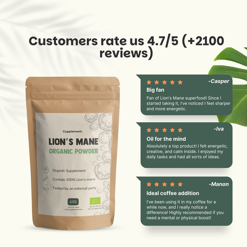 Lions mane powder goyu supplement superfood