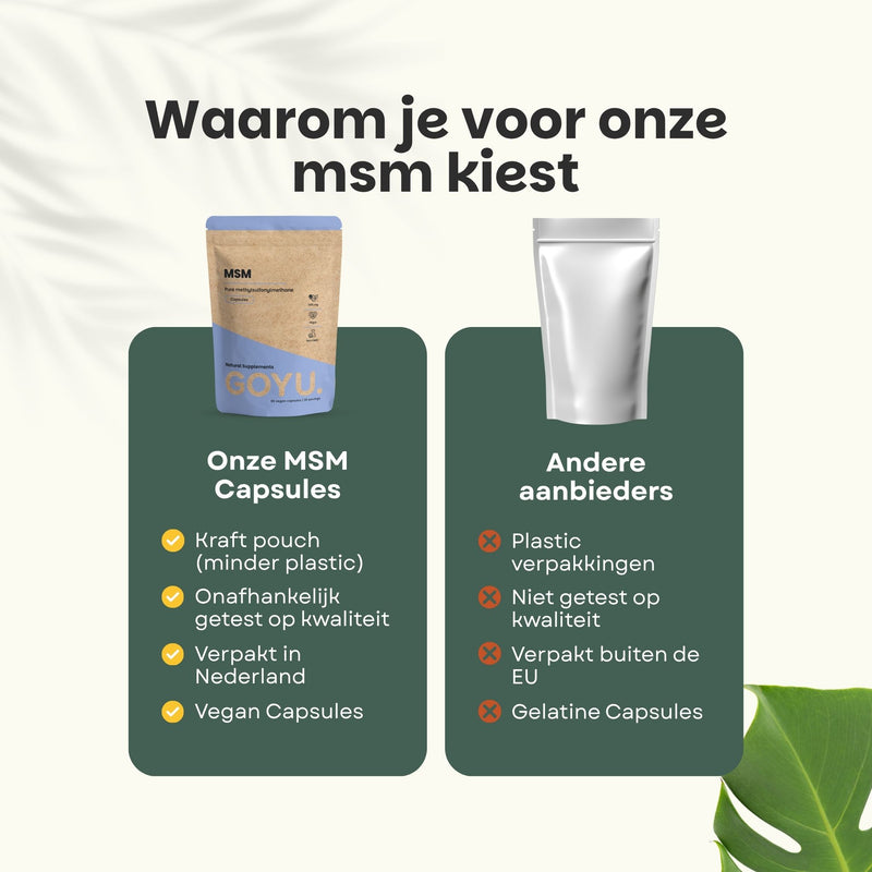 MSM capsules goyu superfood supplement