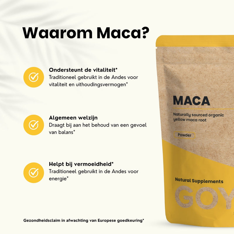 Biologisch Maca poeder goyu supplement superfood