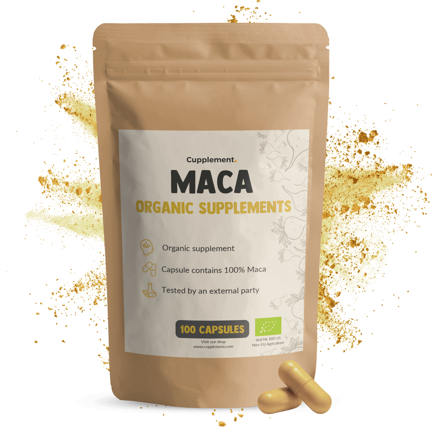 Maca capsules goyu supplement superfood