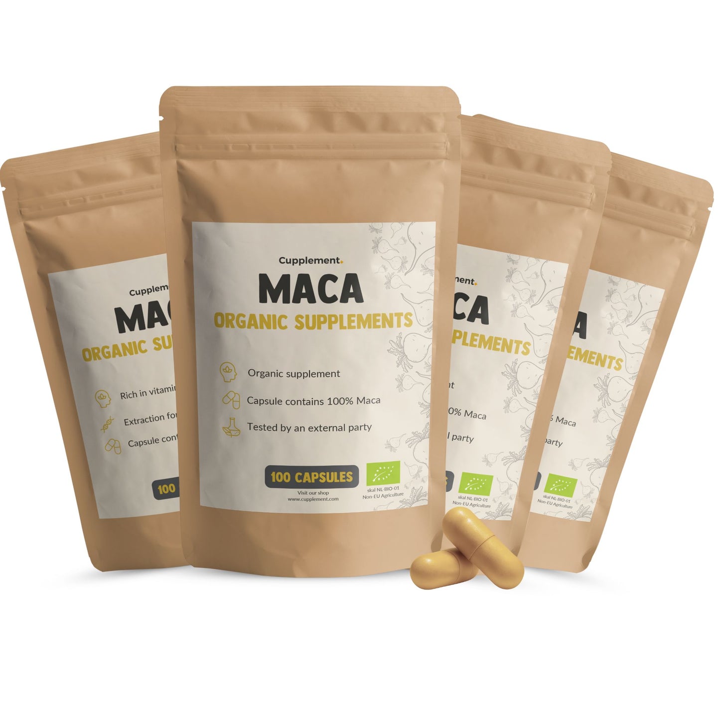 Maca capsules goyu supplement superfood