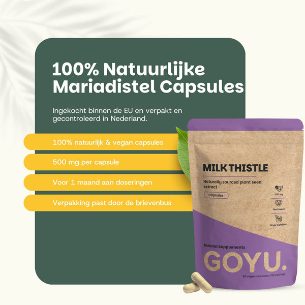 Mariadistel extract capsules goyu supplement superfood