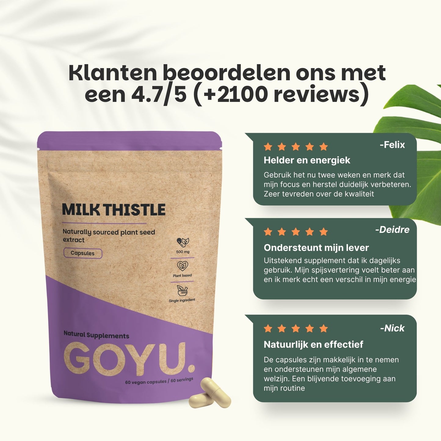 Mariadistel extract capsules goyu supplement superfood