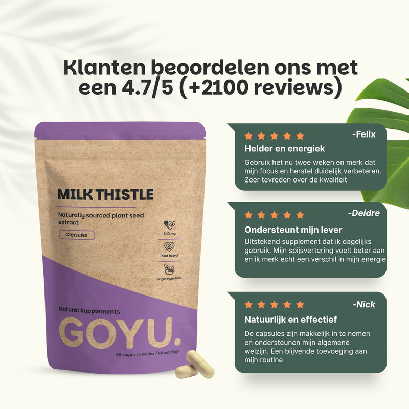 Mariadistel extract capsules goyu supplement superfood