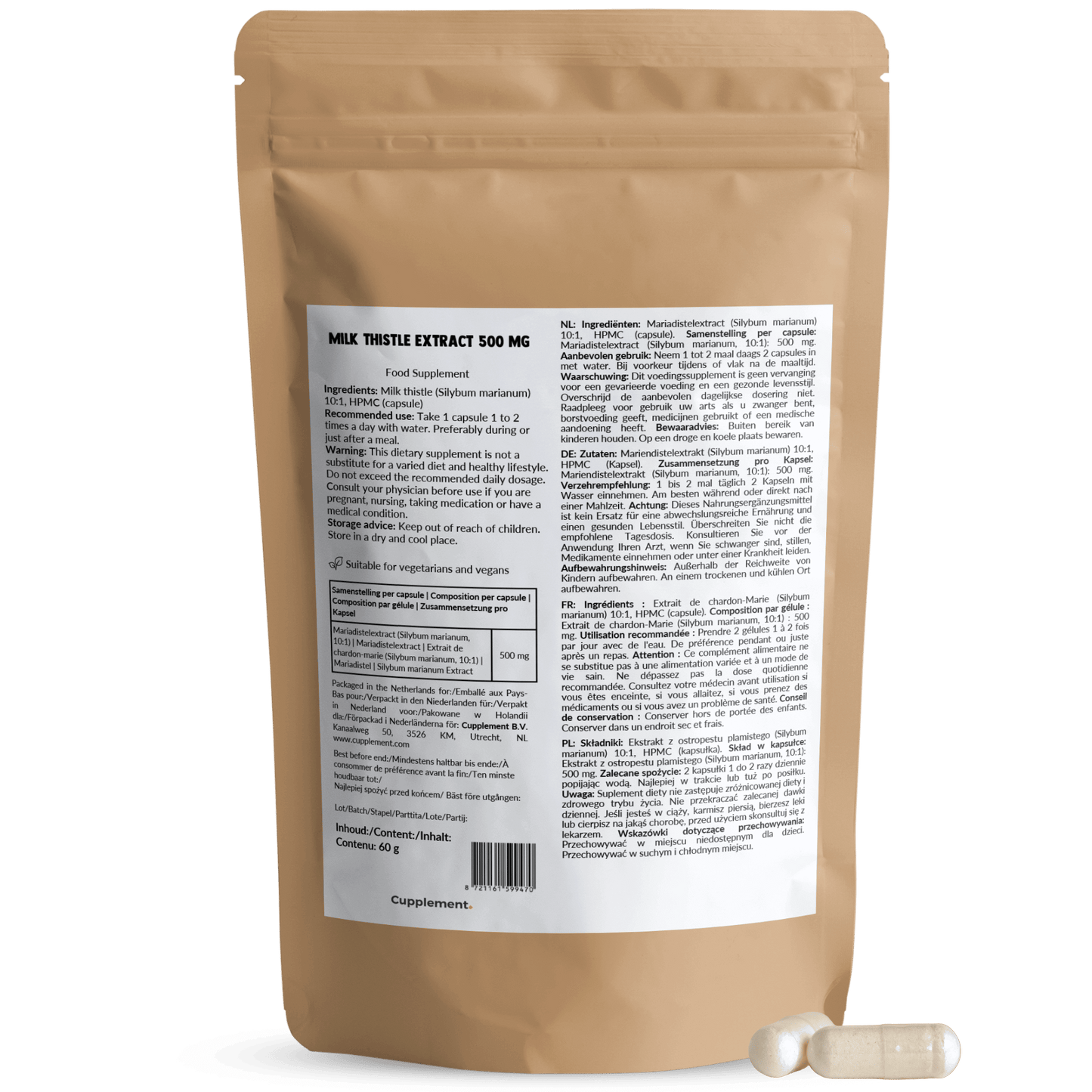 Mariadistel extract capsules goyu supplement superfood