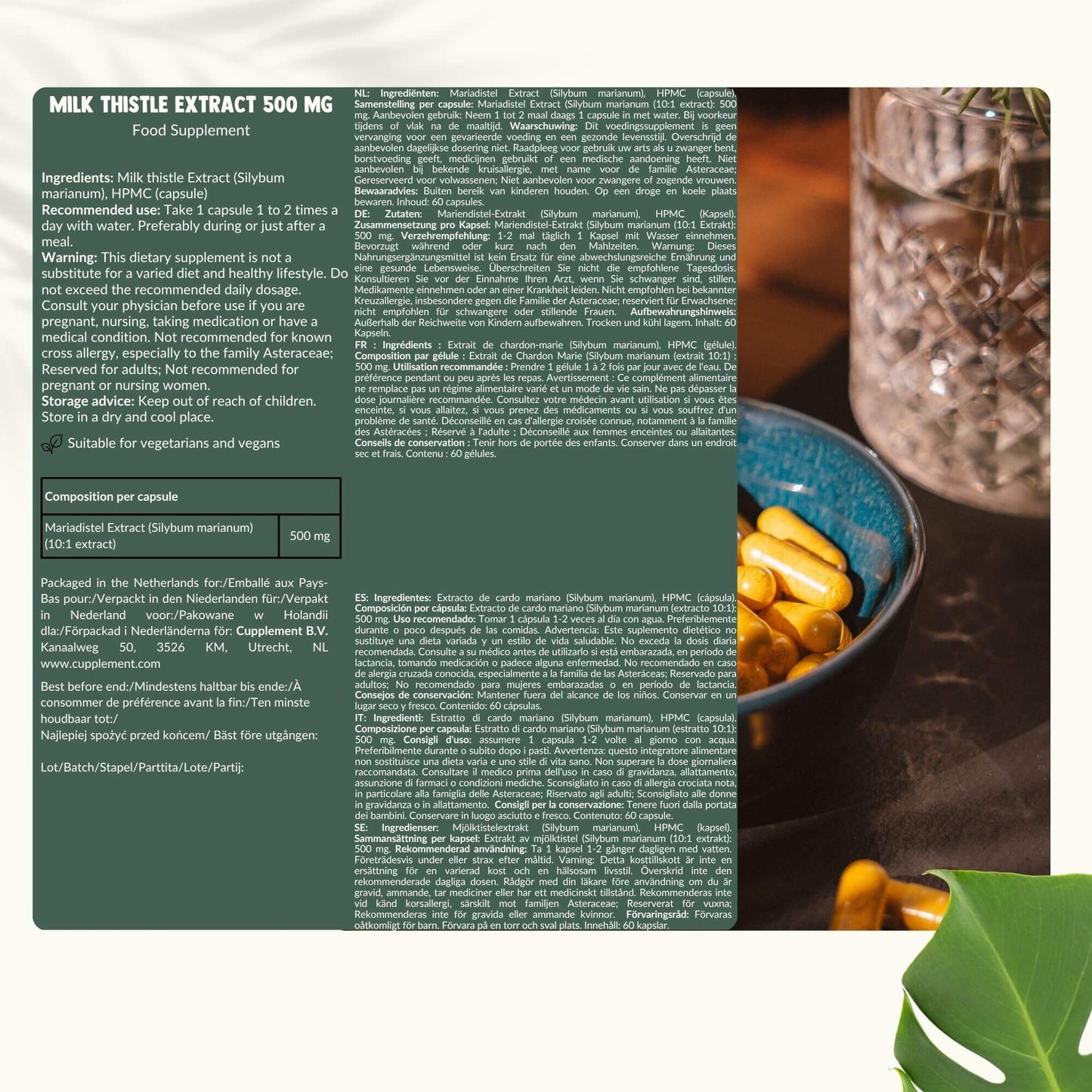 Mariadistel extract capsules goyu supplement superfood