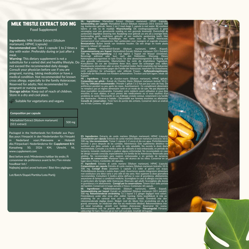 Mariadistel extract capsules goyu supplement superfood