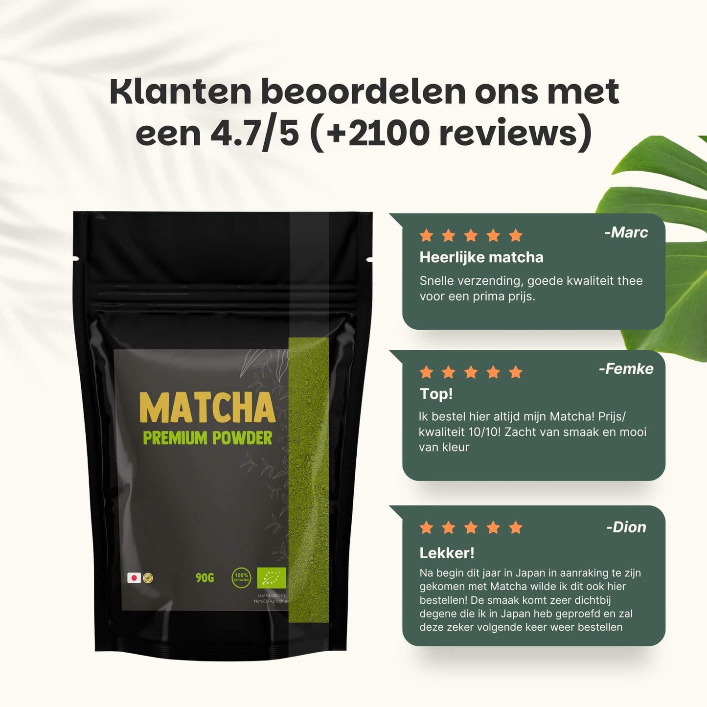 Matcha premium biologisch goyu supplement superfood