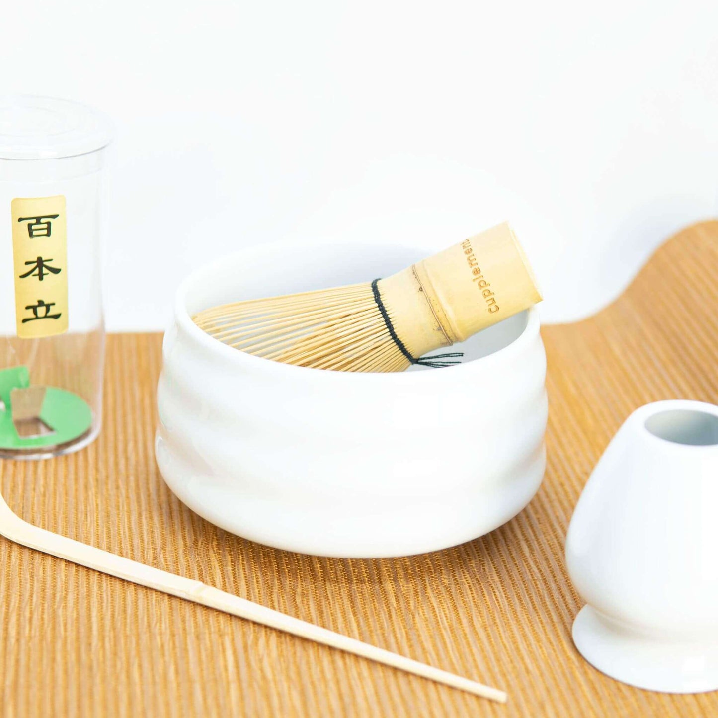 Matcha thee set wit goyu superfood supplement