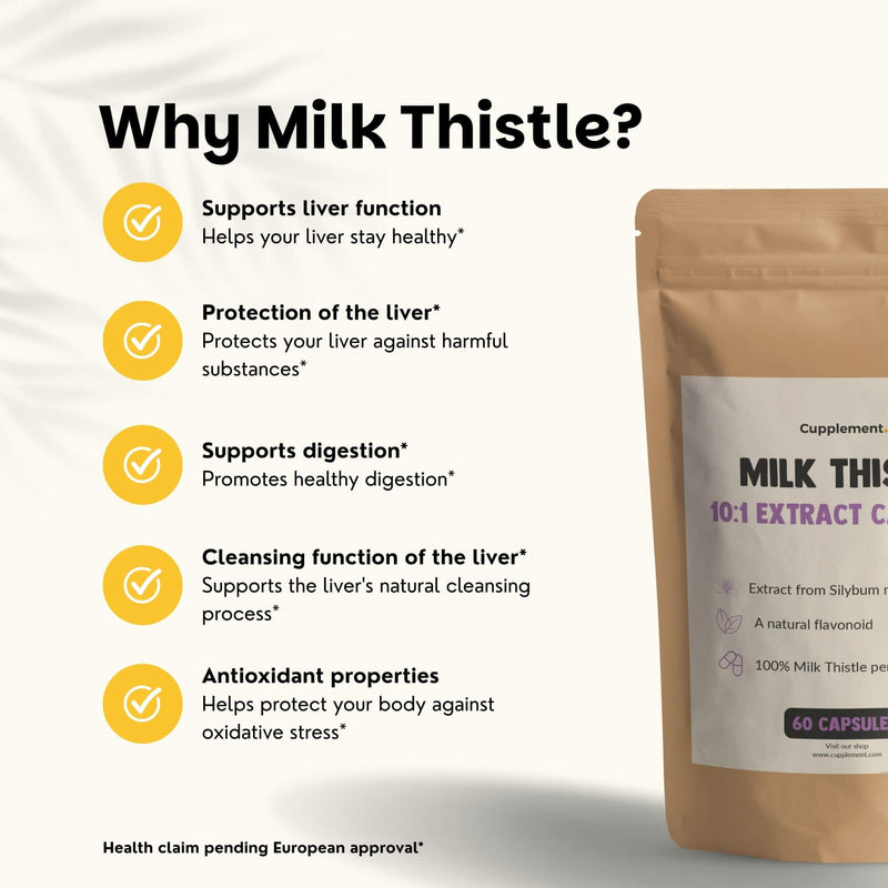 Milk thistle extract capsules goyu supplement superfood