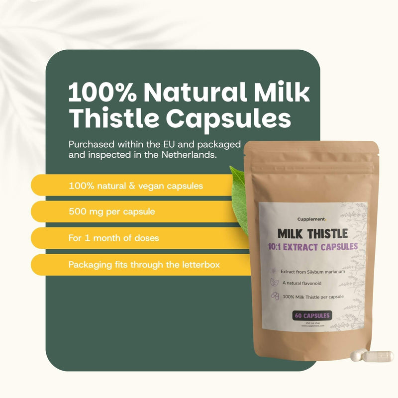 Milk thistle extract capsules goyu supplement superfood
