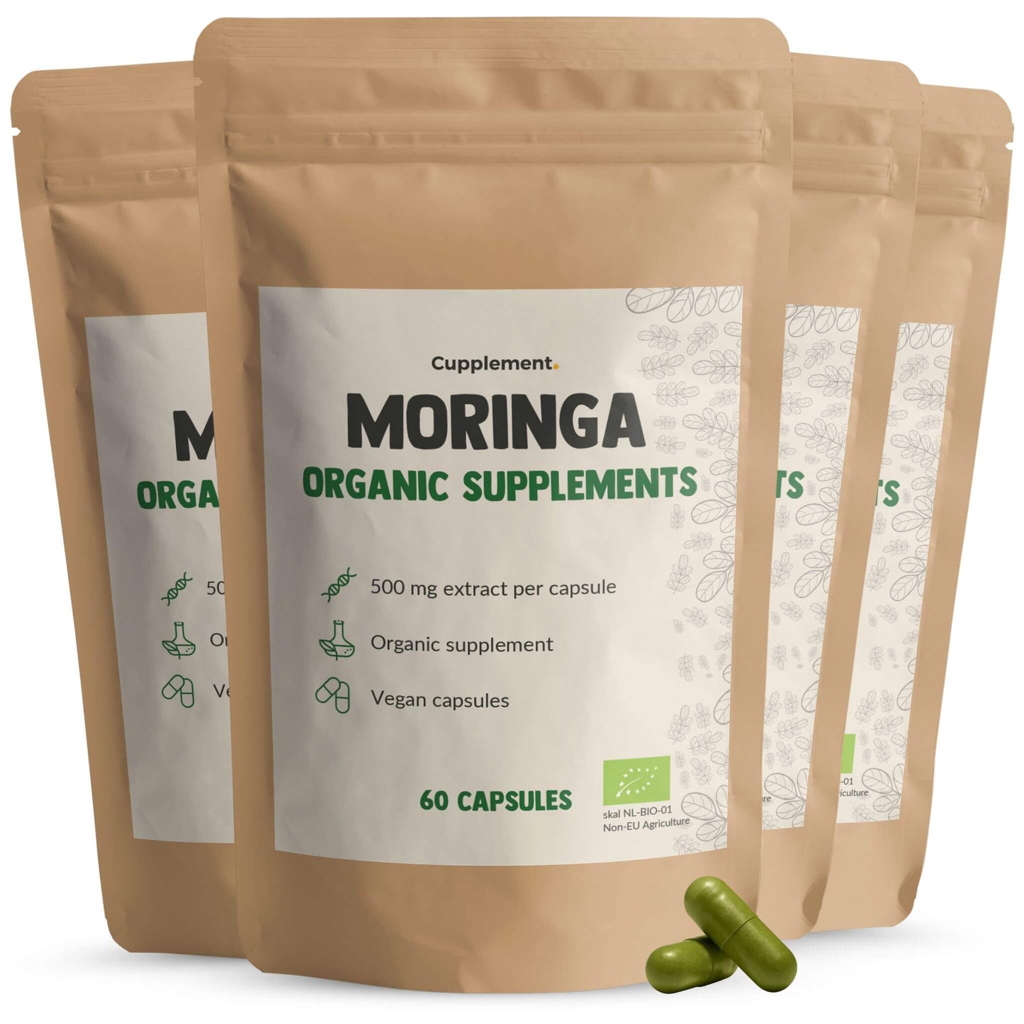 Moringa Capsules 500 mg Biologisch