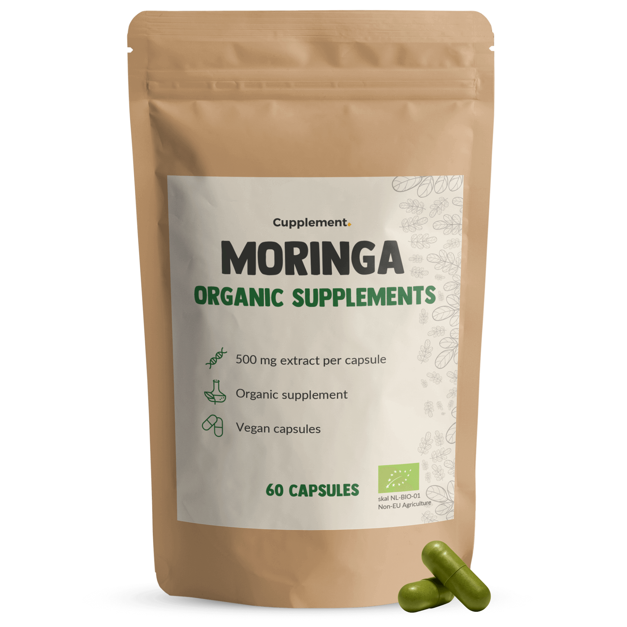Moringa Capsules 500 mg Biologisch
