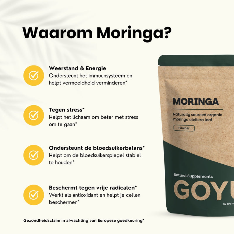 Biologisch Moringa poeder goyu supplement superfood