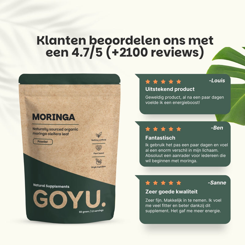Biologisch Moringa poeder goyu supplement superfood