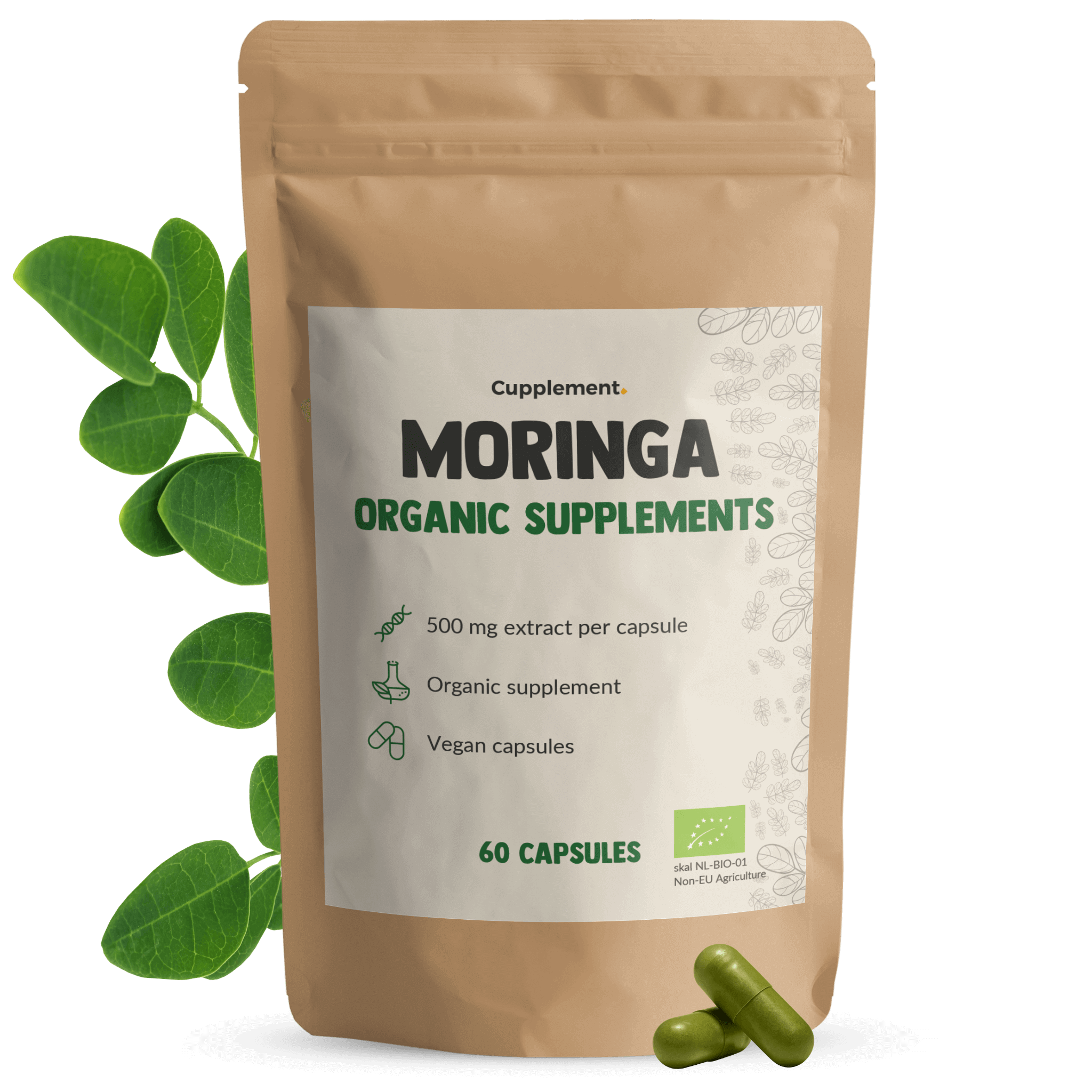 Moringa Capsules 500 mg Biologisch