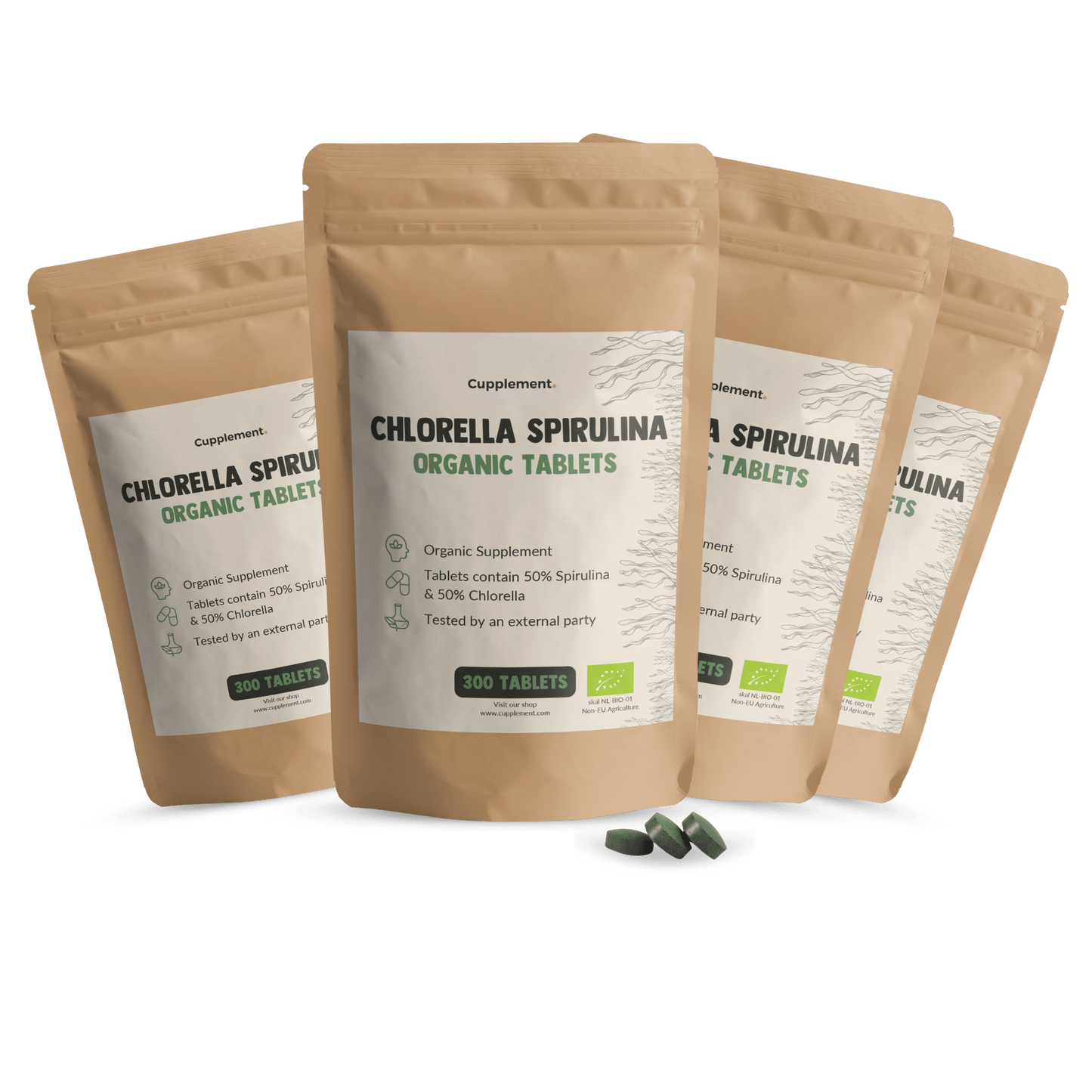 Spirulina Chlorella Tabletten 500 mg Biologisch