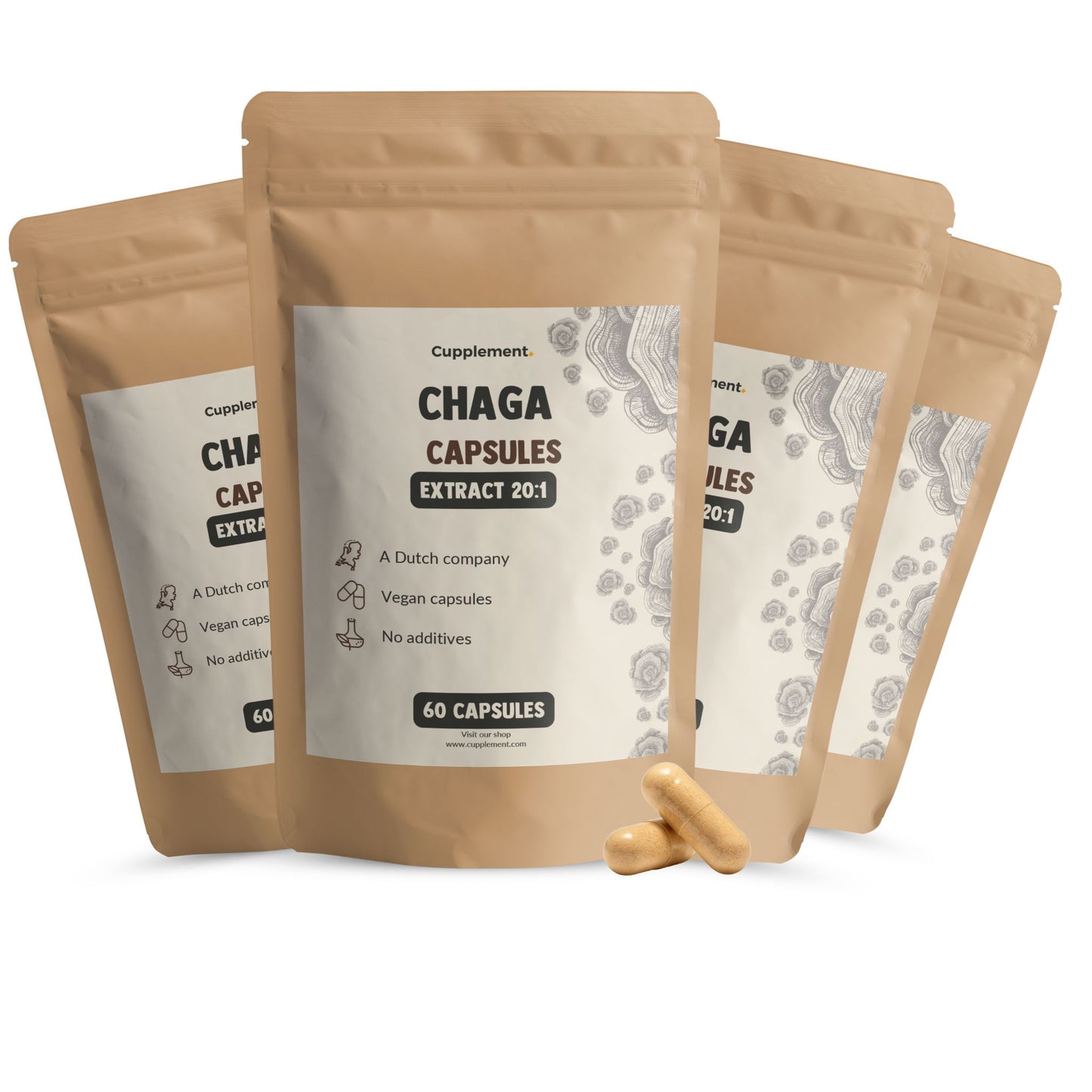 Chaga Extrakt Kapseln 400 mg BIO