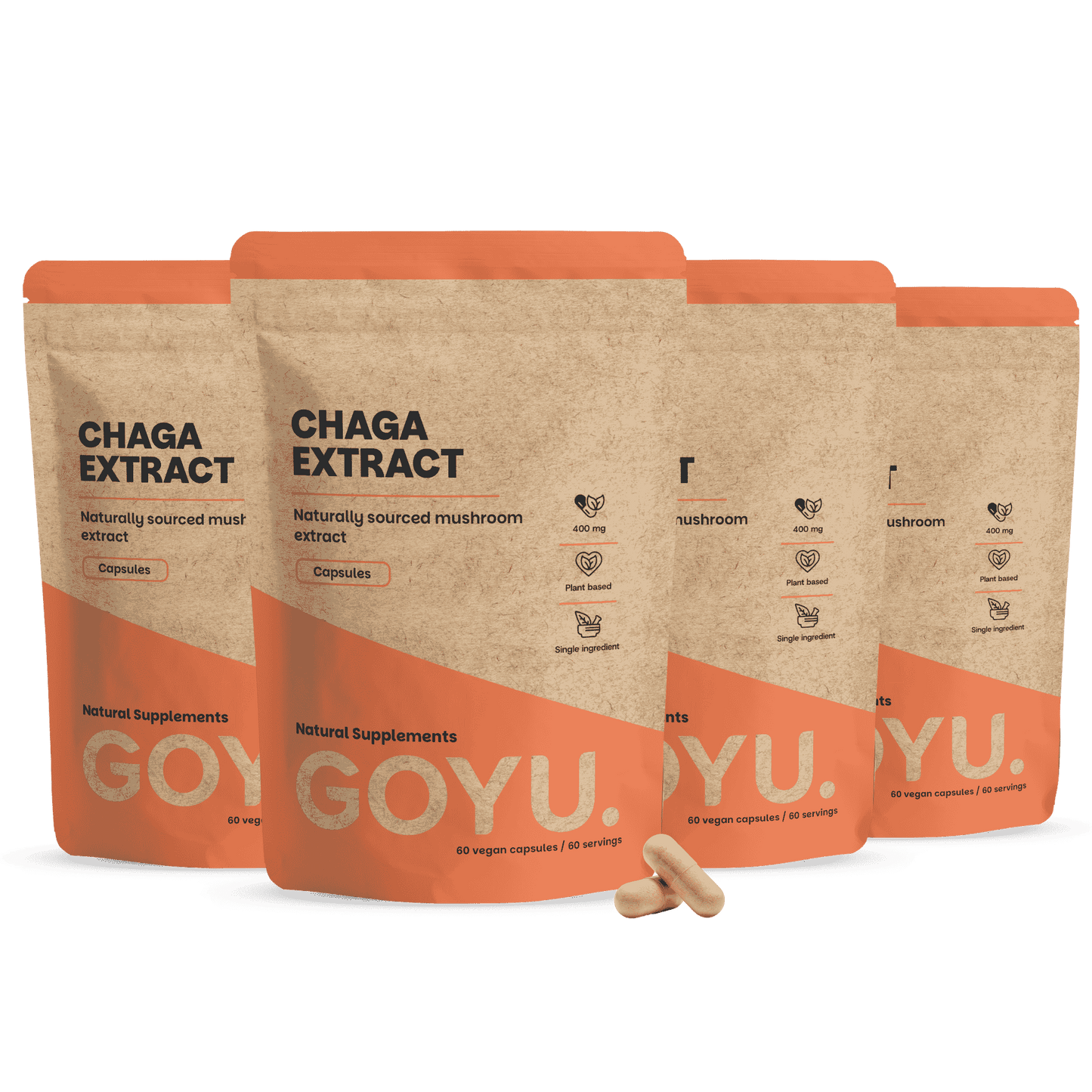 Chaga Extract Capsules 400mg ORGANIC