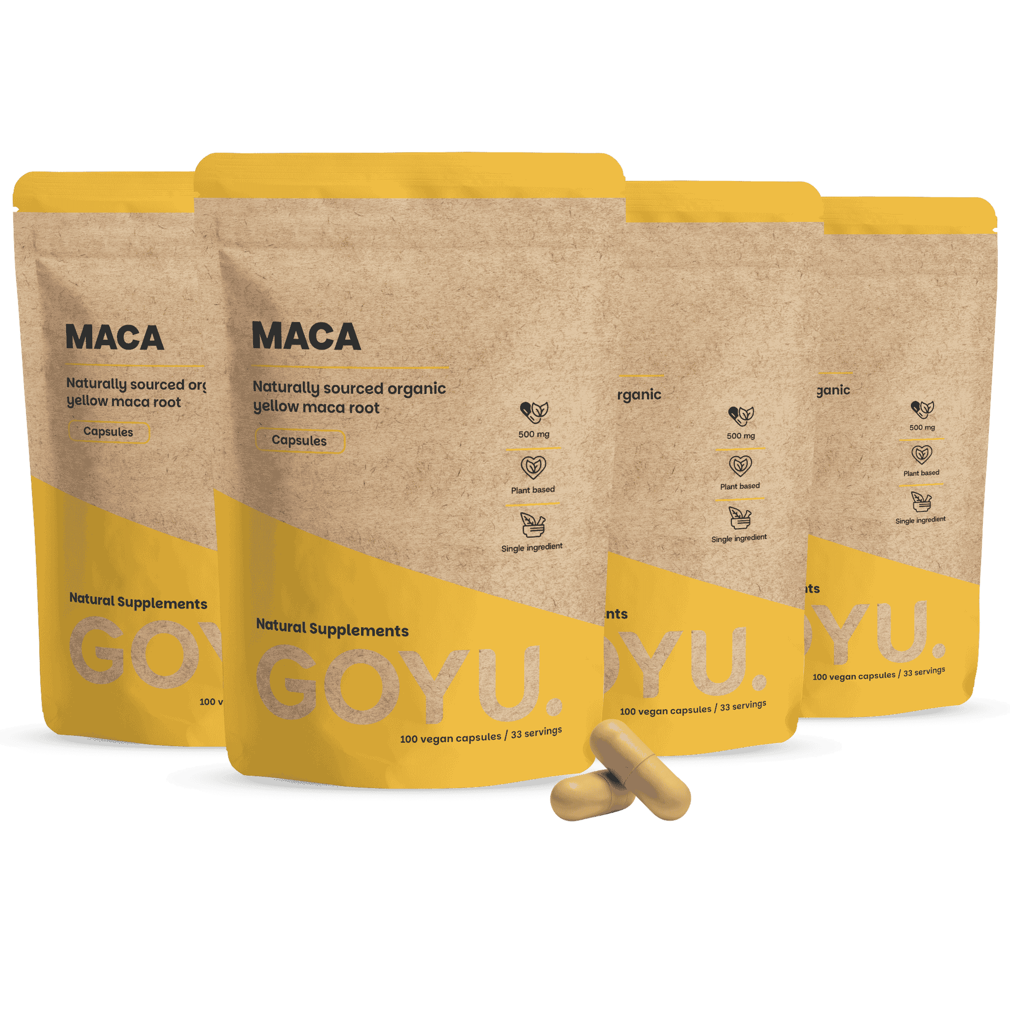 Buy Maca Capsules Organic 500 mg at GOYU