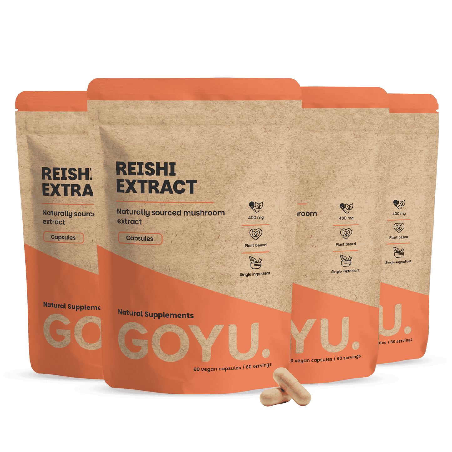 Reishi Extract 400 mg Capsules